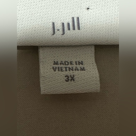 J. Jill 3X Light Gray Blouse Shirt Long Sleeve Modal Rayon Pocket Top Soft wb - Picture 5 of 8